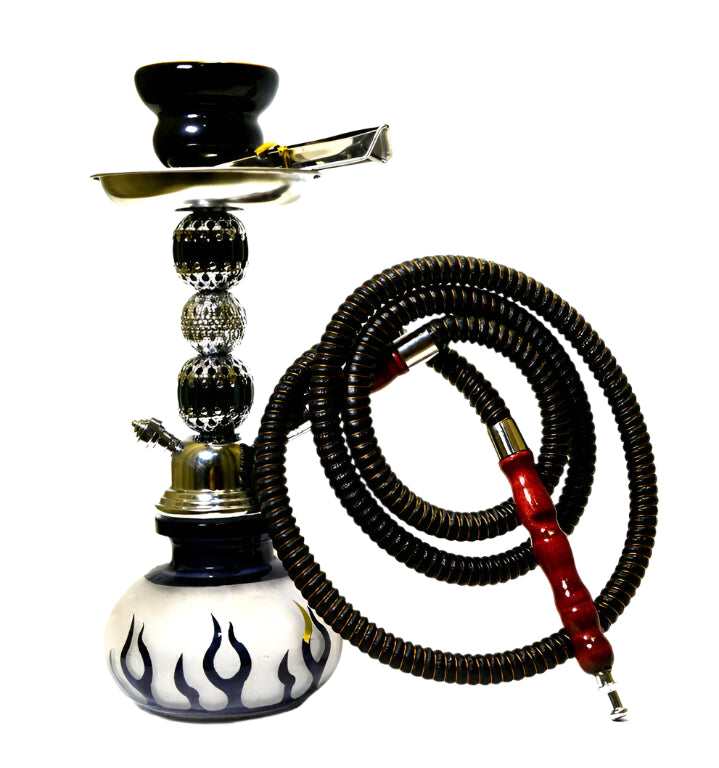 Ναργιλές φλόγα αμμοβολή μπουκάλι 30cm Μαύρος