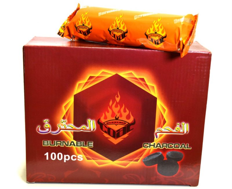 Burnable Charcoal κούτα 100τεμ. 40mm