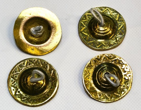 Ζίλιες Χορού Κοιλιάς (Belly Dance Zills) – Χρυσά Μεταλλικά Δαχτυλίδια με Ελαστικό – 4τμχ