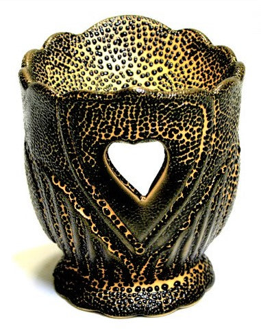 Κεραμικός Καυστήρας Αρωματικών Ελαίων με Καρδιά – Vintage Design