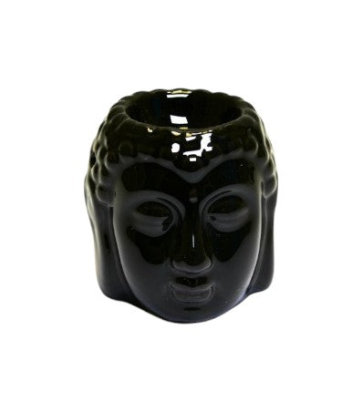 Κεραμικός Καυστήρας Αρωματικών Ελαίων Buddha – Μαύρο Γυαλιστερό