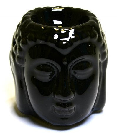 Κεραμικός Καυστήρας Αρωματικών Ελαίων Buddha – Μαύρο Γυαλιστερό