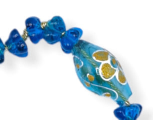 Κομπολόι επιτραπέζιο διακοσμητικό με γυάλινες χάντρες blown glass ±60cm