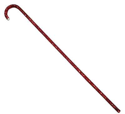 Μπαστούνι χορού oriental με πούλιες κόκκινο 95cm